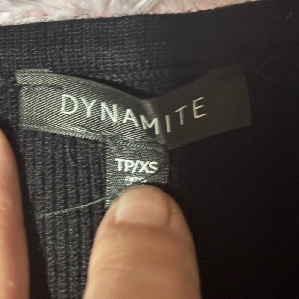 Dynamite Black V-Neck Sweater balloon sleeve xs - Picture 10 of 12